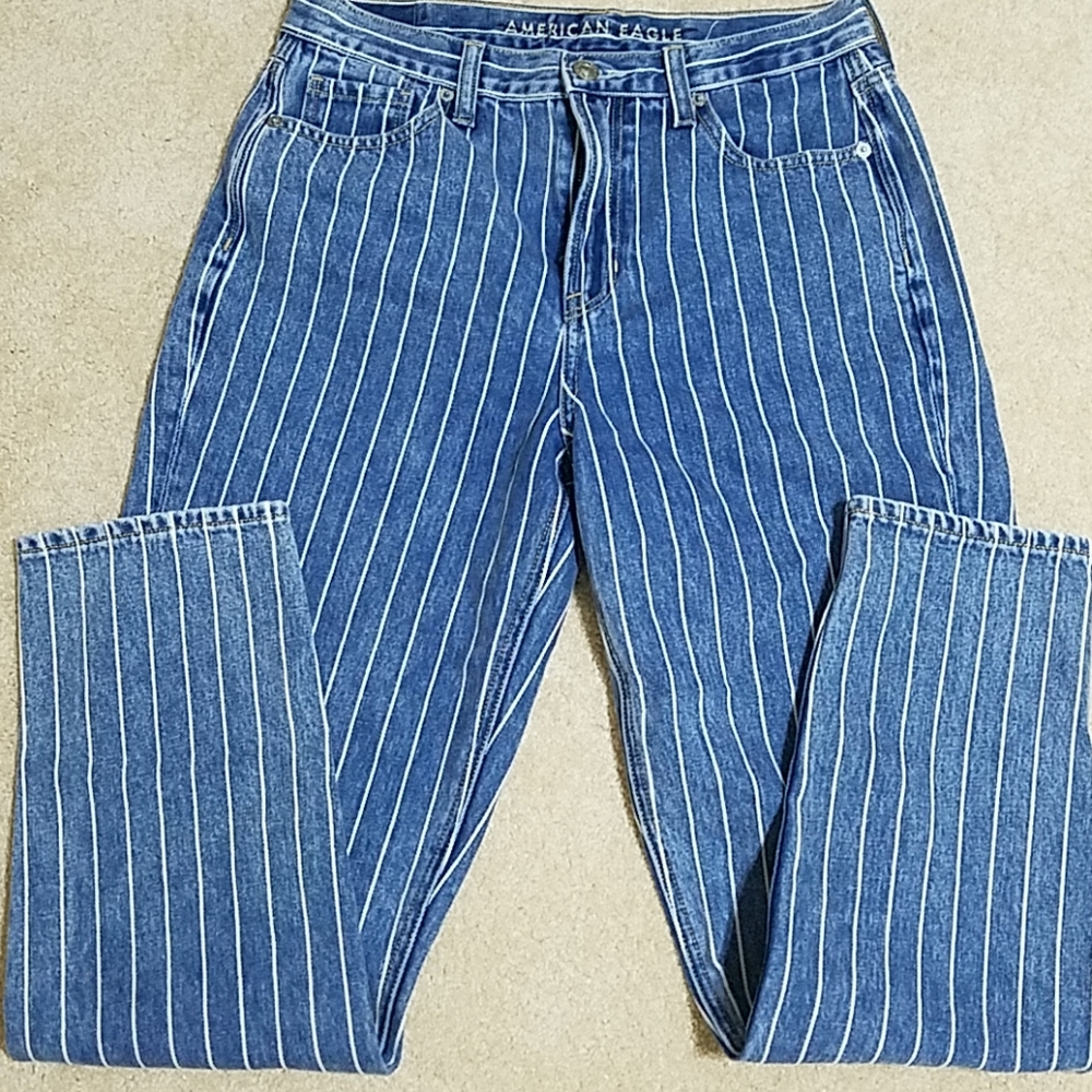 American Eagle Striped Jeans